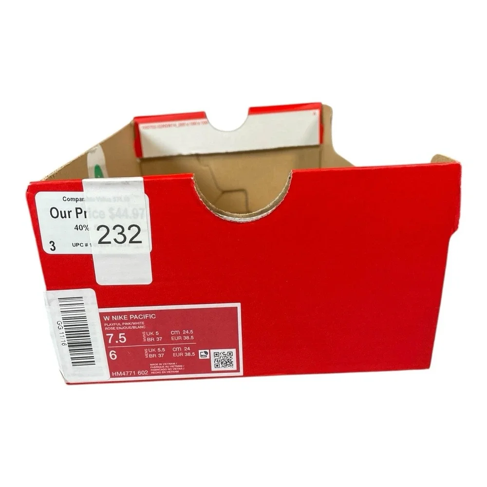 Nike Women's Pink White Cortez-Style Athletic Shoes - Picture 8 of 11